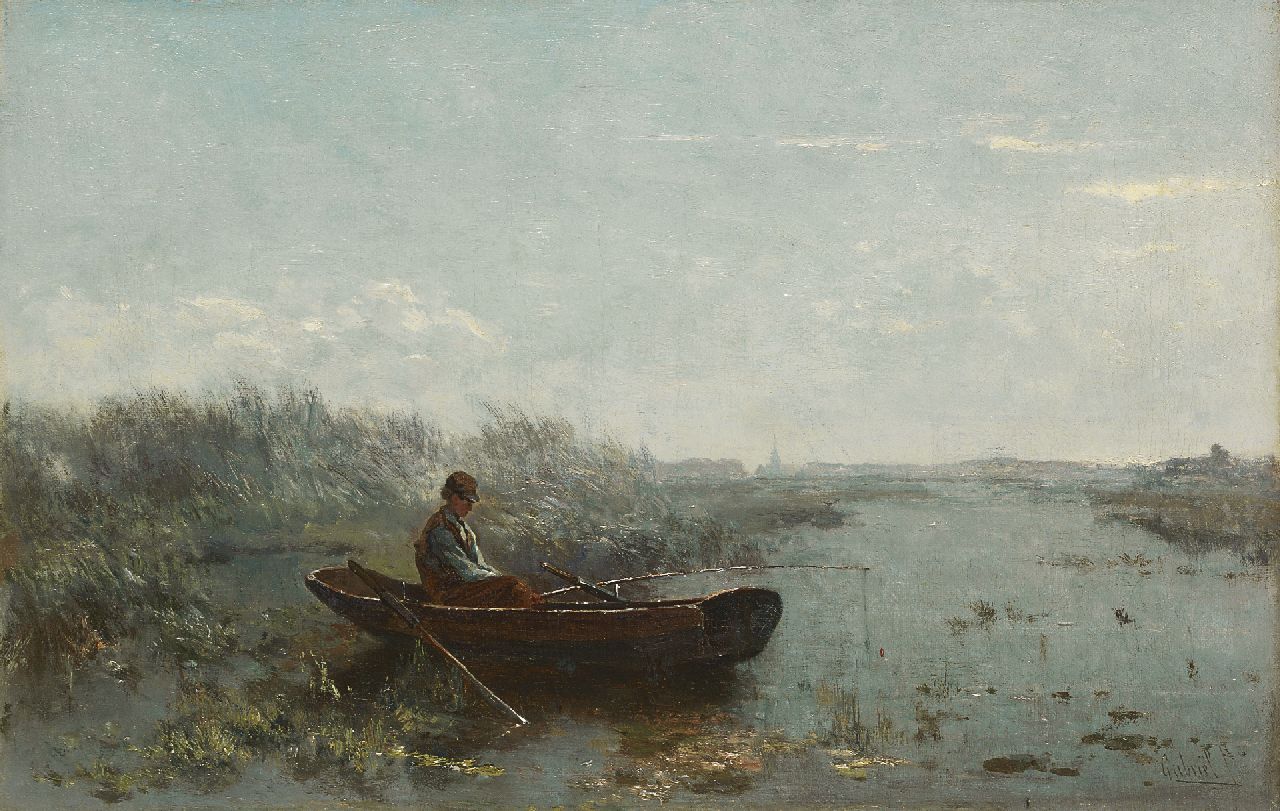 Gabriel P.J.C.  | Paul Joseph Constantin 'Constan(t)' Gabriel, Fisherman in the early morning, Öl auf Leinwand 30,2 x 47,0 cm, signed l.r.