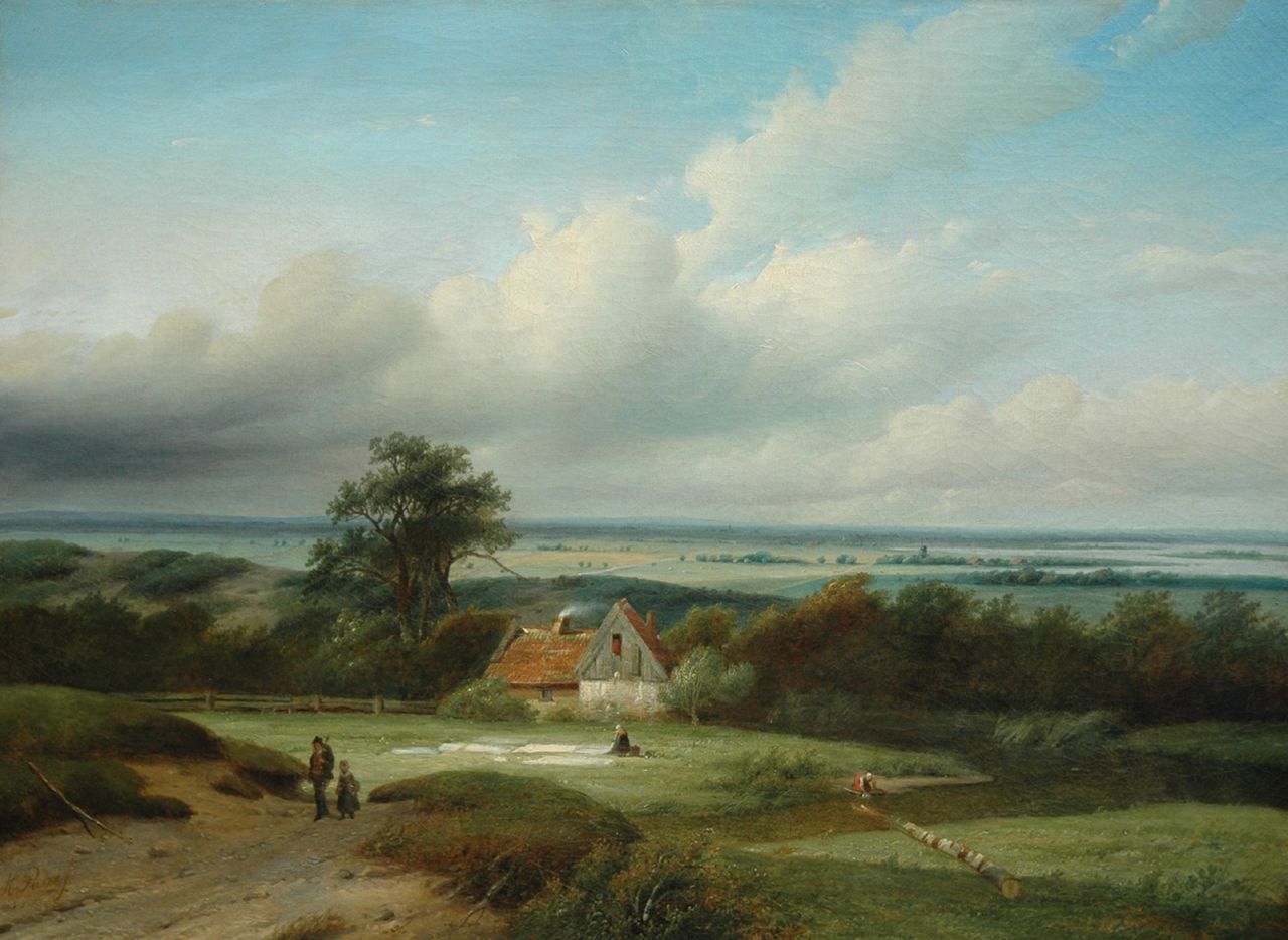 Parré M.  | Matthias Parré, Behind the dunes near Haarlem, Öl auf Leinwand 66,9 x 90,4 cm, signed l.l.