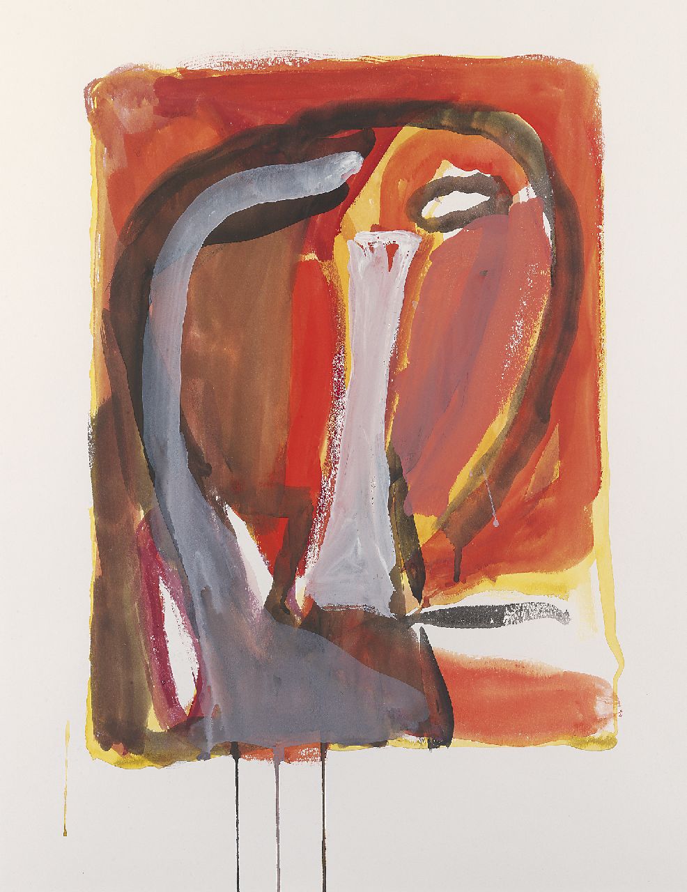 Velde A.G. van | Abraham Gerardus 'Bram' van Velde, Untitled, Gouache auf Papier 64,2 x 49,4 cm, painted ca.1975