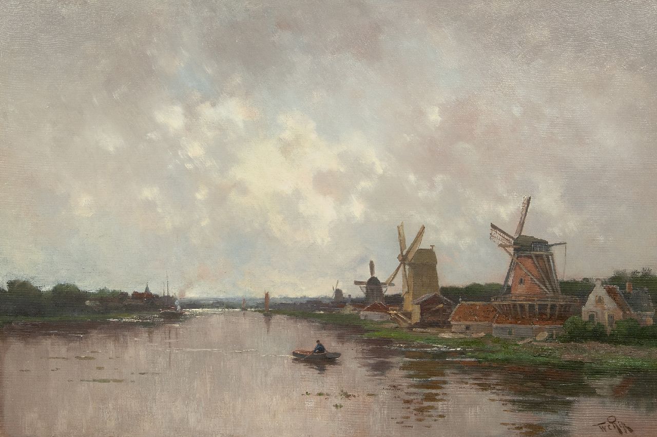 Rip W.C.  | 'Willem' Cornelis Rip, Windmühlen an der Zaan, Öl auf Leinwand 62,8 x 90,6 cm, Unterzeichnet r.u.