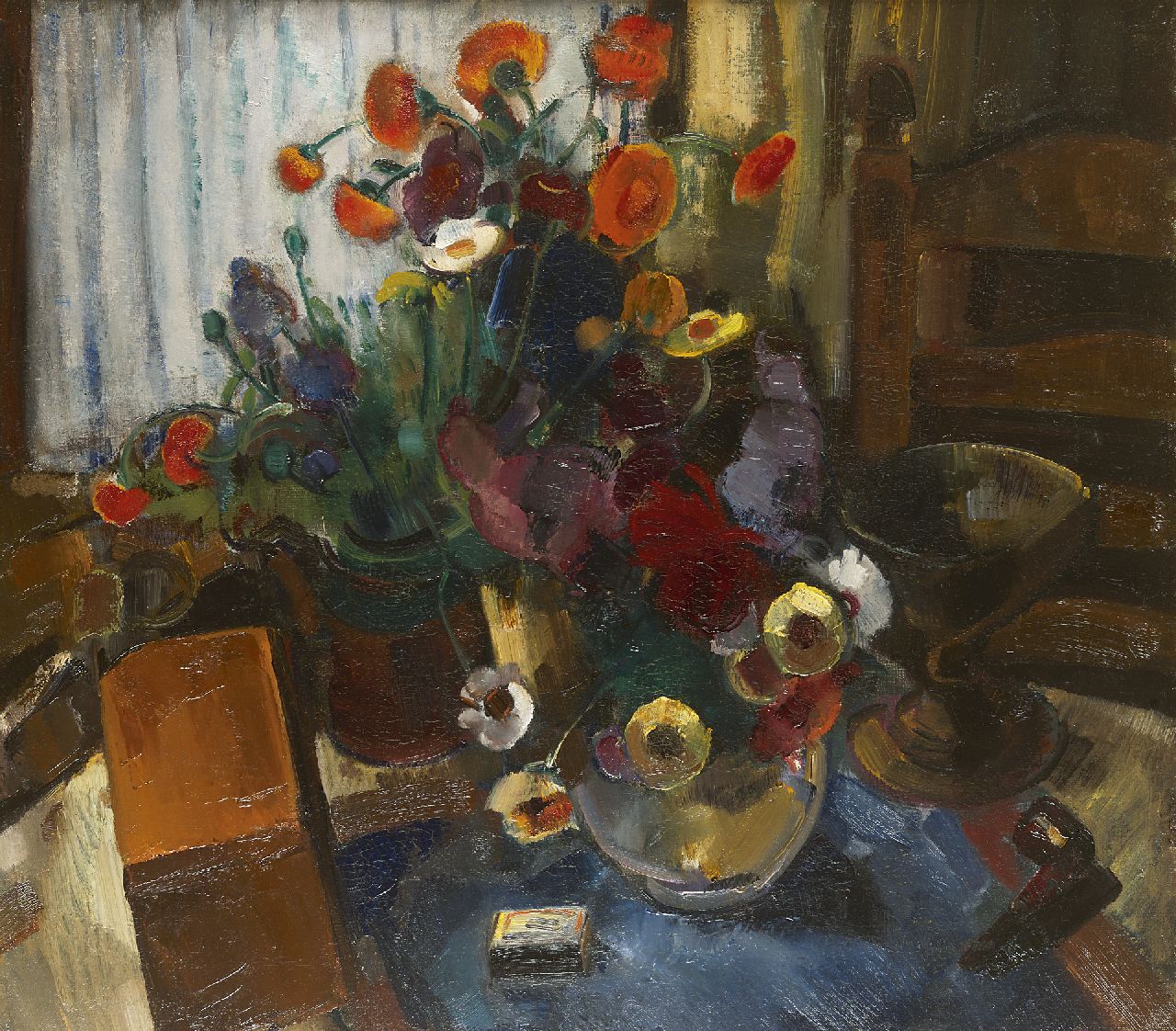 Colnot A.J.G.  | 'Arnout' Jacobus Gustaaf Colnot, Flower still life, Öl auf Leinwand 80,7 x 90,3 cm, painted ca. 1919