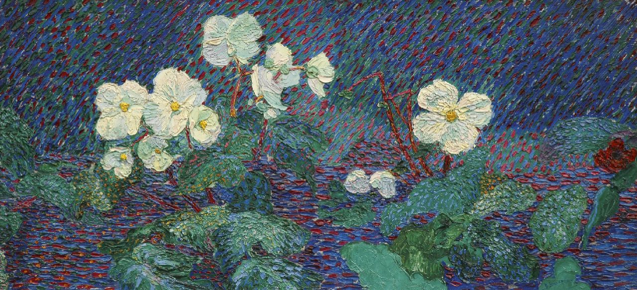 Smorenberg D.  | Dirk Smorenberg, Flowers, Öl auf Leinwand 49,2 x 104,2 cm, signed l.r. und painted ca. 1912-1914