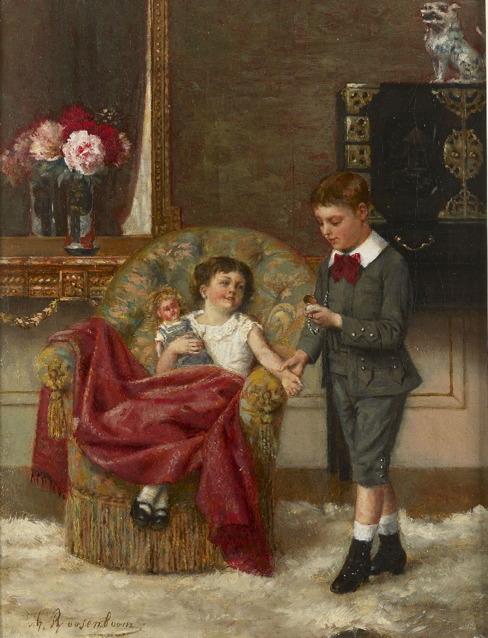 Roosenboom A.  | Albert Roosenboom, The young doctor, Öl auf Leinwand 34,0 x 25,7 cm, signed l.l. und dated 1887 on the reverse