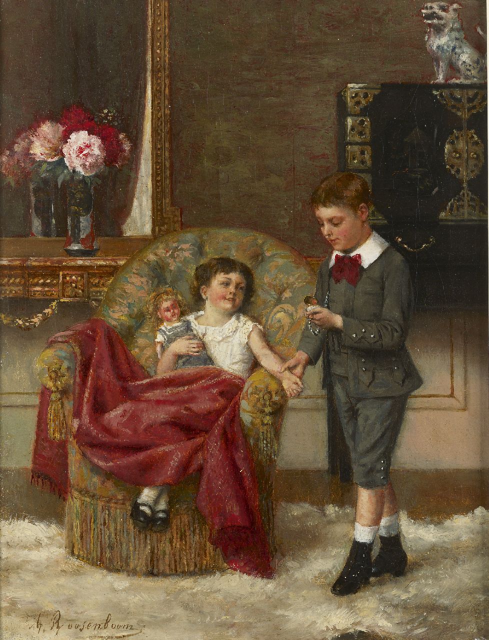 Roosenboom A.  | Albert Roosenboom, The young doctor, Öl auf Leinwand 34,0 x 25,7 cm, signed l.l. und dated 1887 on the reverse