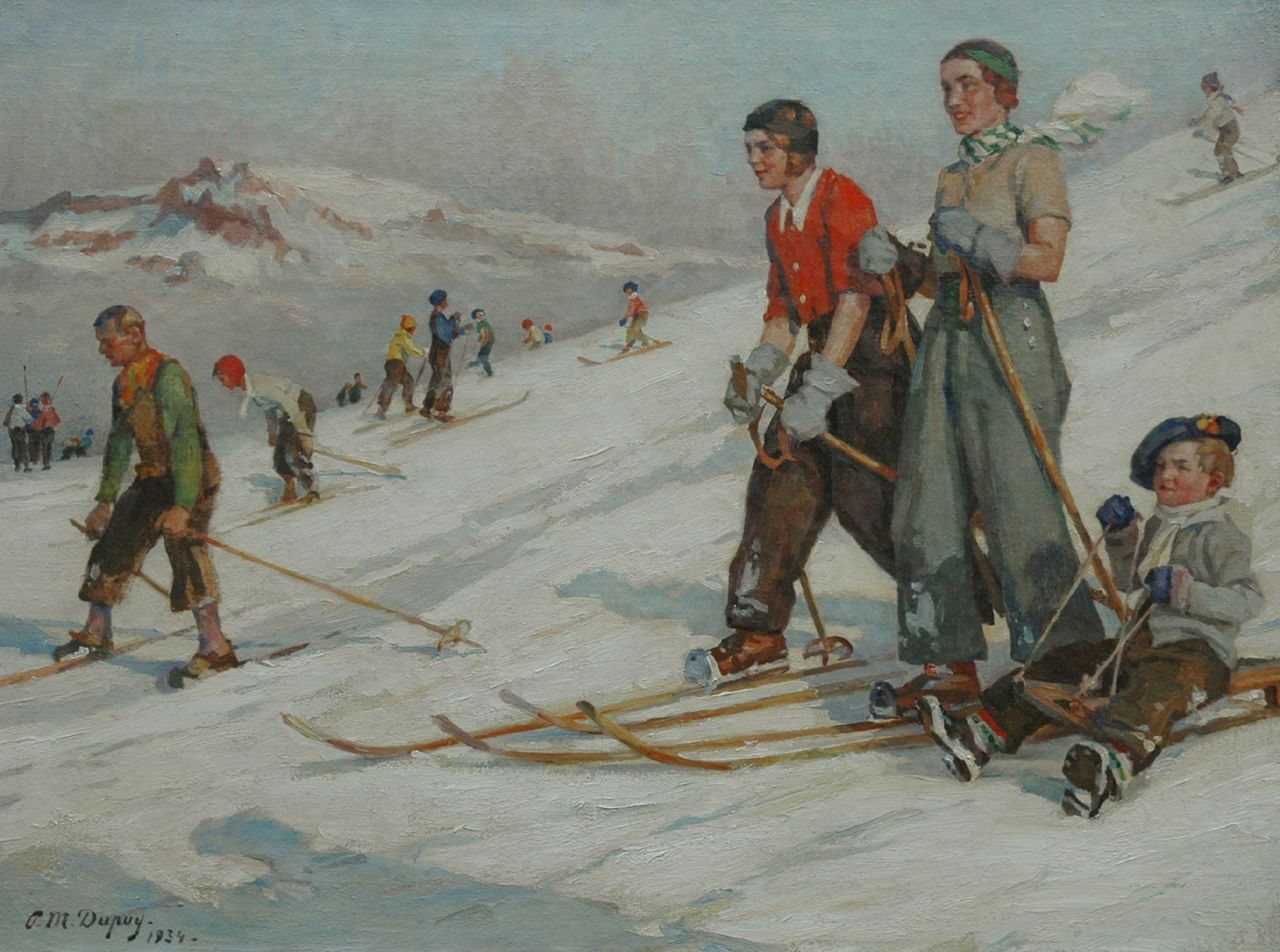 Dupuy P.M.  | Paul Michel Dupuy, Soleil d'hiver, Mégève, Öl auf Leinwand 60,7 x 81,8 cm, signed l.l. und dated 1934