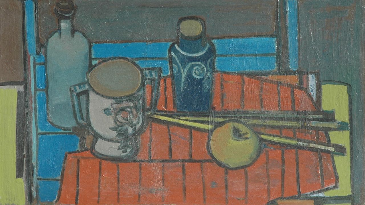 Wiggers K.H.  | 'Karel' Hendrik Wiggers, Stilllife, Öl auf Holzfaser 27,8 x 49,4 cm