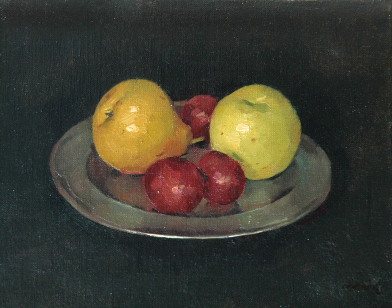 Verdonk F.W.  | Frederik Willem 'Frits' Verdonk, Fruit still life, Öl auf Leinwand 24,0 x 30,0 cm, signed l.r.