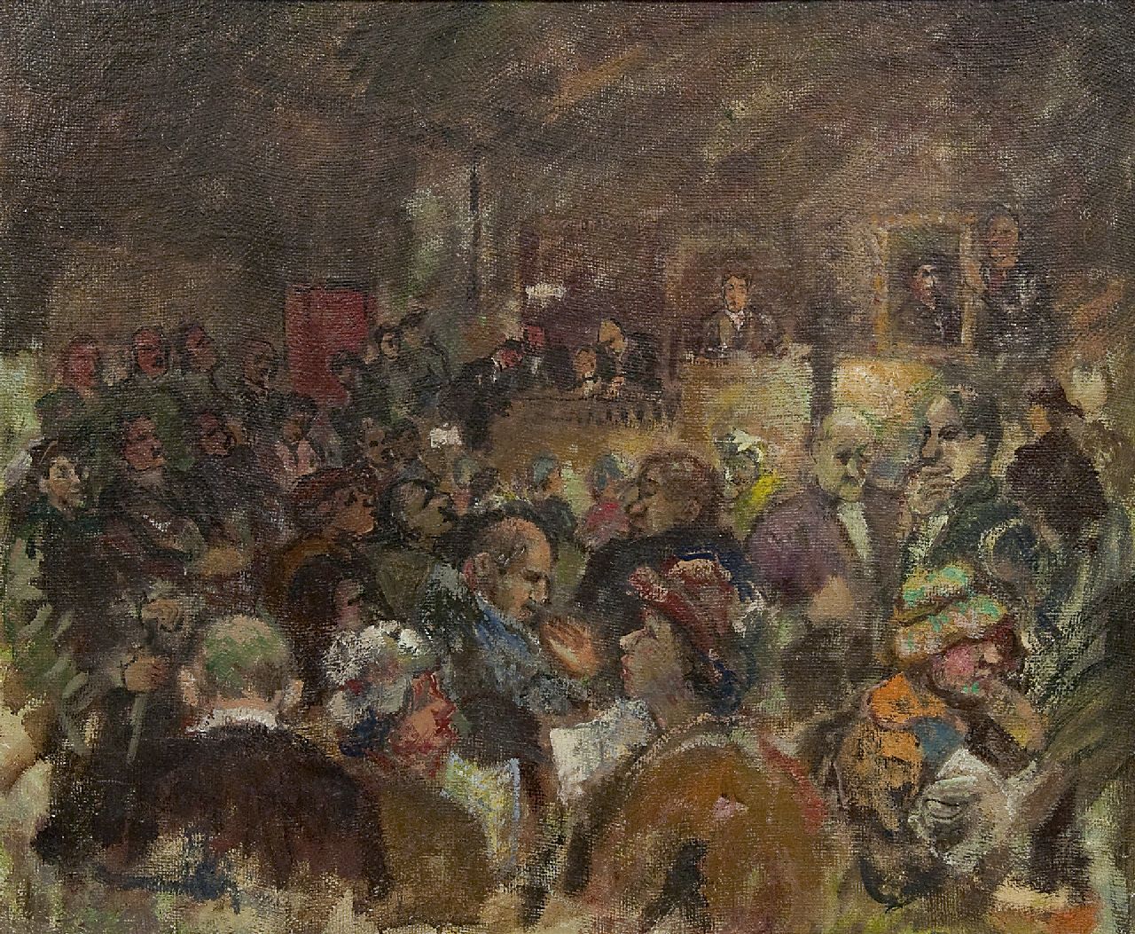 Grayson S.  | Stanley Clare Grayson, Auktionssaal bei Sotheby in London, Öl auf Leinwand 50,5 x 60,8 cm, fünfziger Jahre