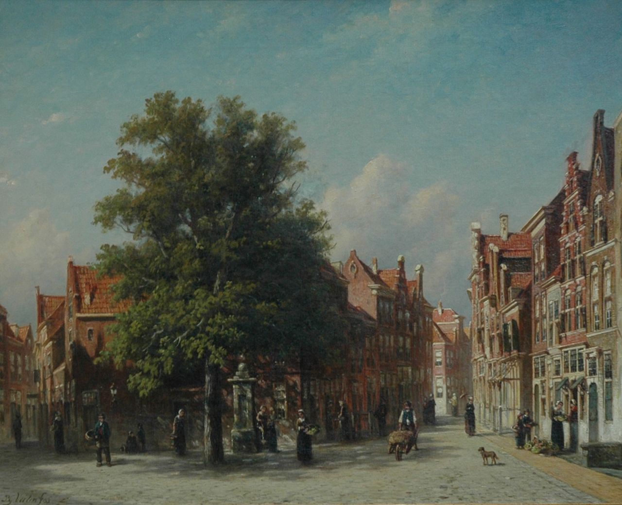 Vertin P.G.  | Petrus Gerardus Vertin, A town view, Öl auf Leinwand 49,0 x 60,8 cm, signed l.l.