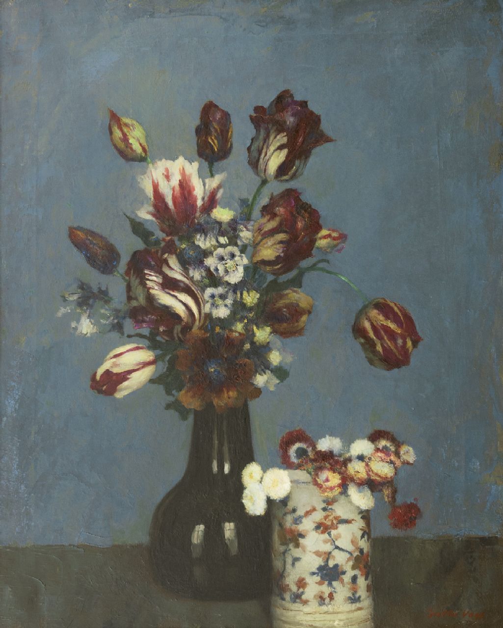 Vaes W.  | Walter Vaes | Gemälde zum Verkauf angeboten | Blumenstilleben, Öl auf Leinwand 67,9 x 54,5 cm, Unterzeichnet r.u.