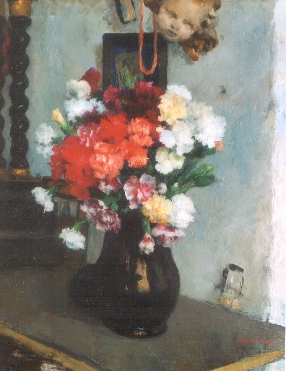 Vaes W.  | Walter Vaes, Carnations, Öl auf Leinwand 49,9 x 39,9 cm, signed l.r.