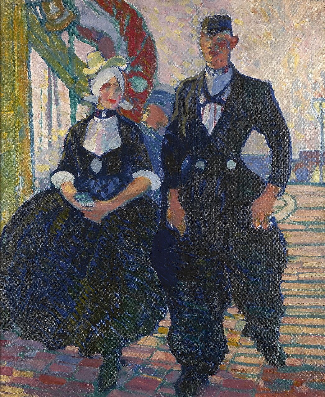 Sluiter J.W.  | Jan Willem 'Willy' Sluiter, Dutch couple of Volendam, Öl auf Leinwand 75,8 x 62,5 cm