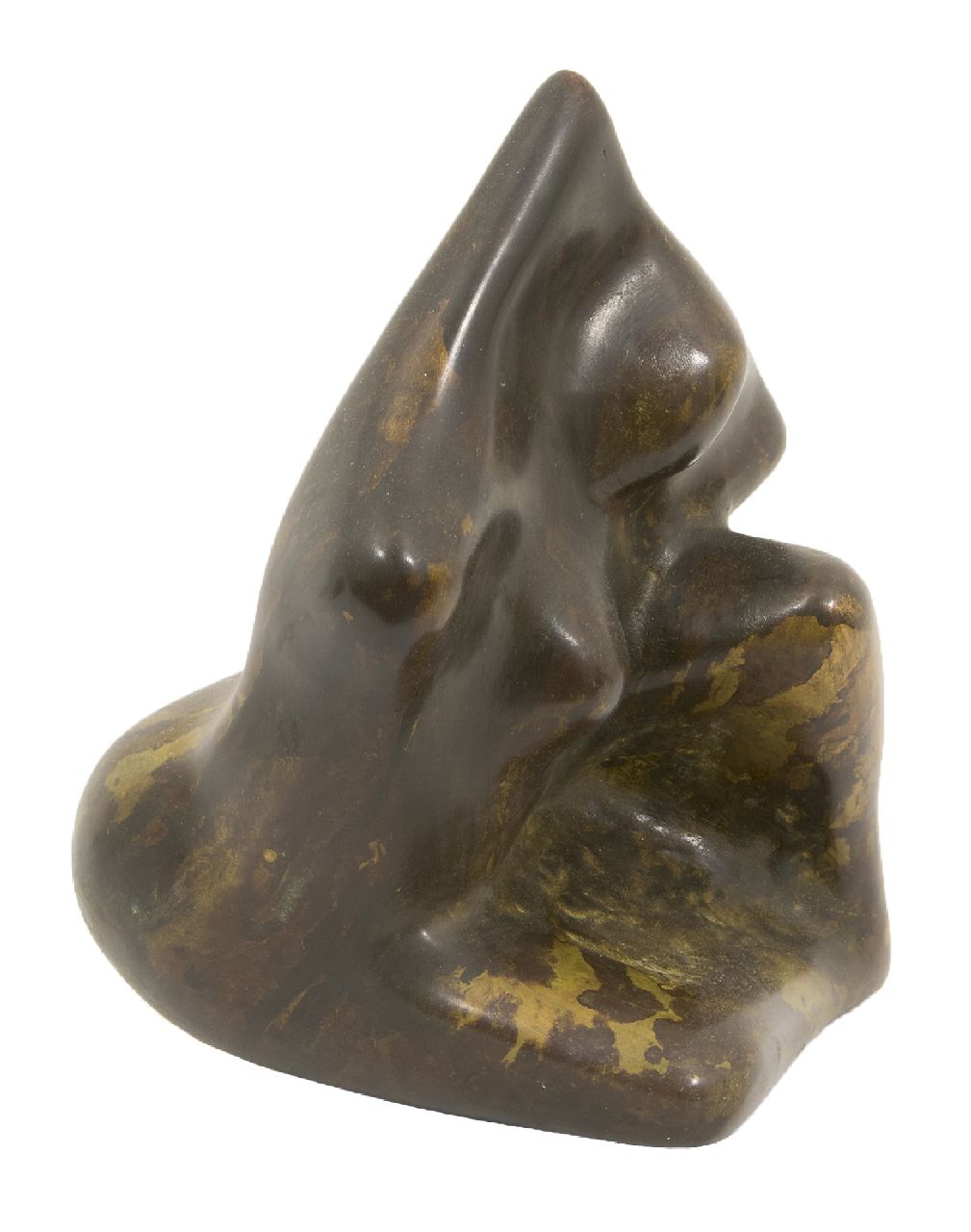 Bakker W.F.  | Willem Frederik 'Jits' Bakker | Skulpturen und Objekte zum Verkauf angeboten | Sitzende Nymphe, Bronze 21,9 x 18,5 cm, Unterzeichnet auf der Seite