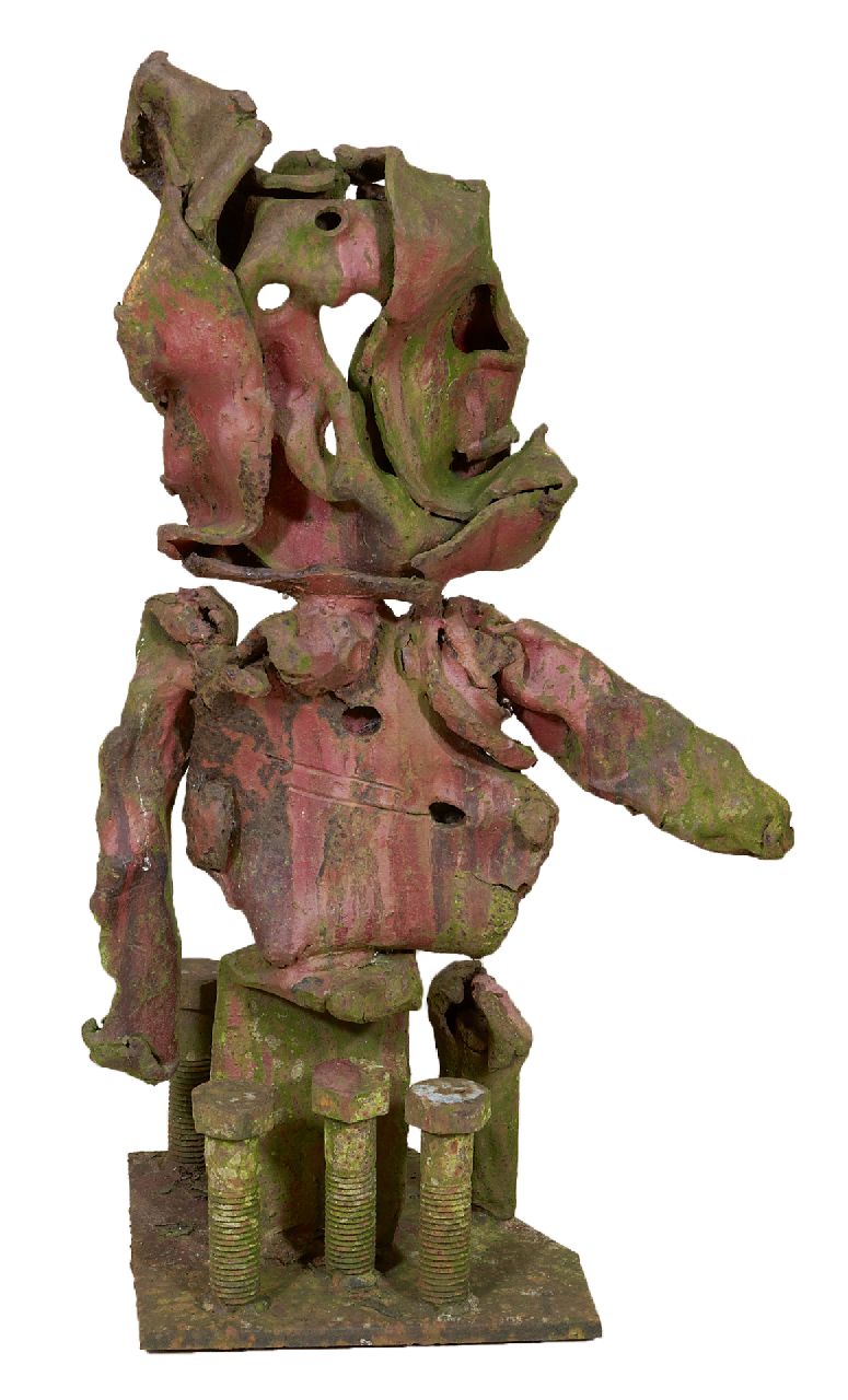 Niermeijer Th.  | Theo Niermeijer | Skulpturen und Objekte zum Verkauf angeboten | Stehendes Kind, Oxidiertes und bemaltes Stahl 58,2 x 32,5 cm