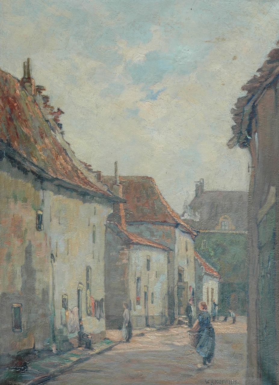 Koppius W.J.  | Wilbrandus Joannes Koppius, Townview, Öl auf Leinwand 39,0 x 29,0 cm, signed l.r.