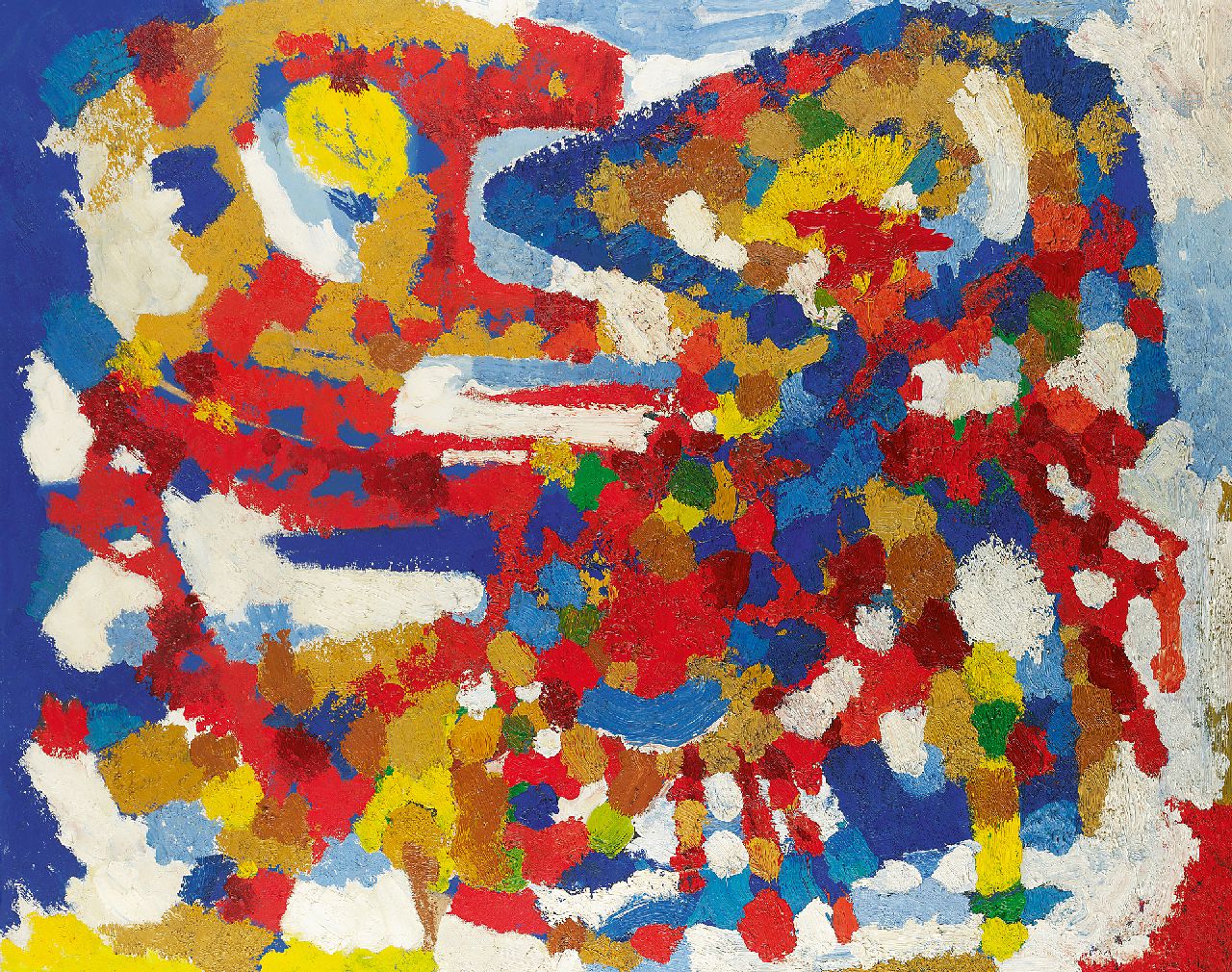 Hunziker F.  | Frieda Hunziker, Das Paar, Öl auf Leinwand 99,9 x 124,4 cm, Unterzeichnet auf Keilrahmen und zu datieren um 1959