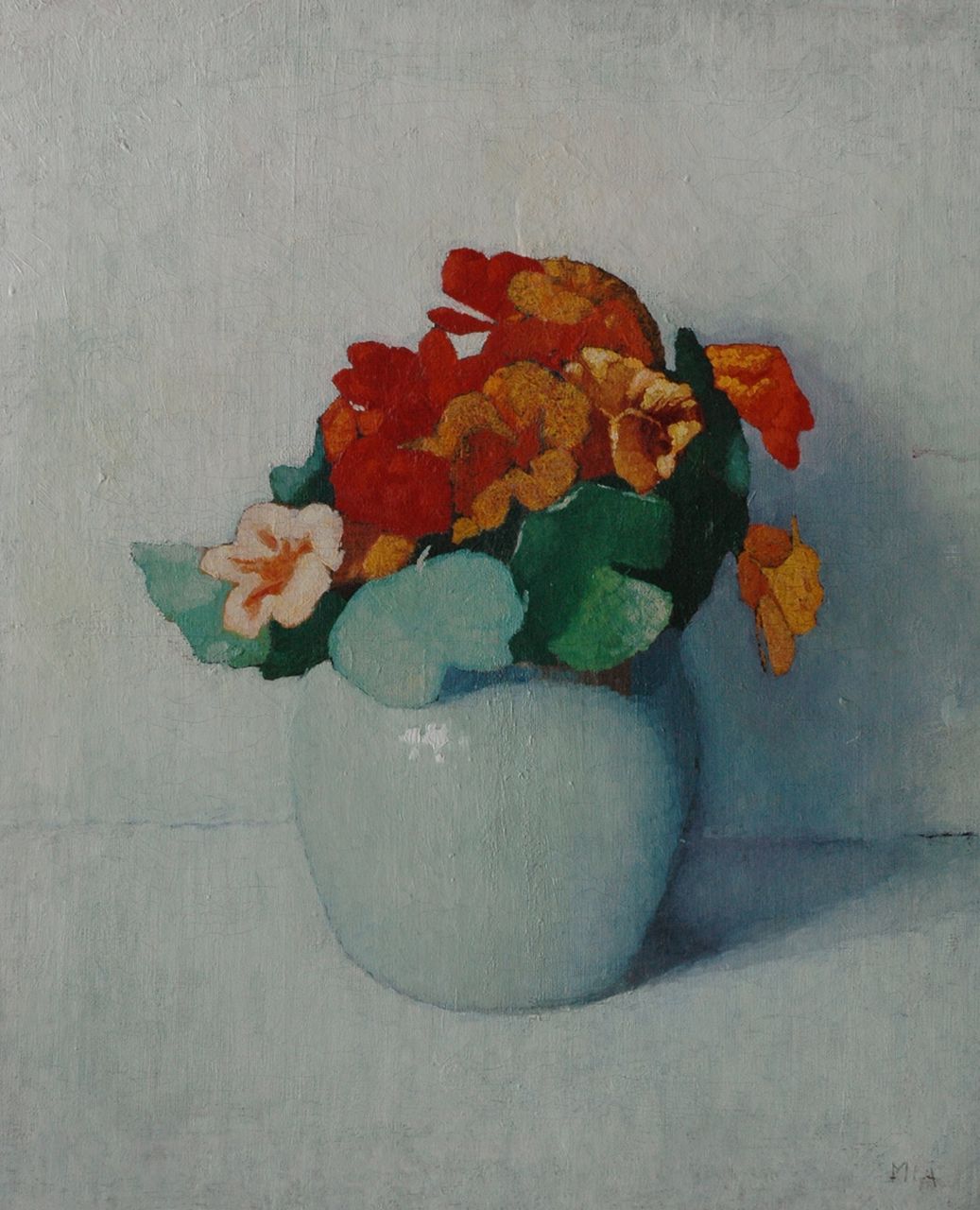 Marinus Adamse | Flowering sprig, Öl auf Leinwand, 46,4 x 38,5 cm, signed l.r. with initials