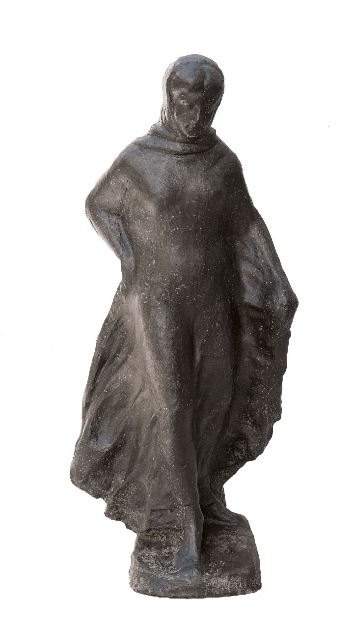 Onbekend   | Onbekend | Skulpturen und Objekte zum Verkauf angeboten | Schreitende Frau, Bronze 43,5 x 20,0 cm, Unterzeichnet mit Monogramm 'A.S.' auf bronzener Basis und datiert '31 auf bronzener Basis
