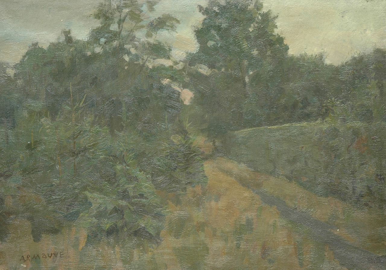 Mauve jr. A.R.  | Anton Rudolf Mauve jr., Forest path, Öl auf Leinwand 40,0 x 57,0 cm, signed l.l.