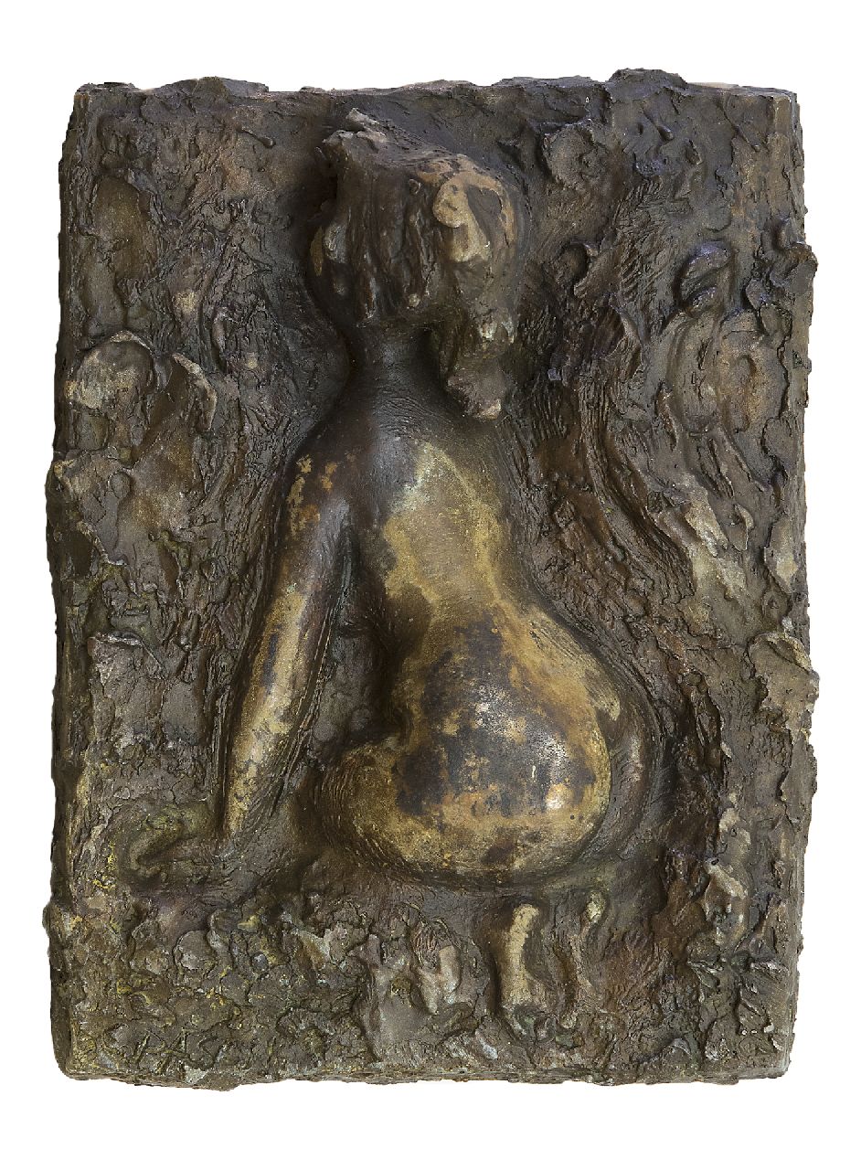 Pasch C.  | Clemens Pasch | Skulpturen und Objekte zum Verkauf angeboten | Relief eines Frauenakts, Braun, patinierte Bronze 26,5 x 20,0 cm, Unterzeichnet l.u.