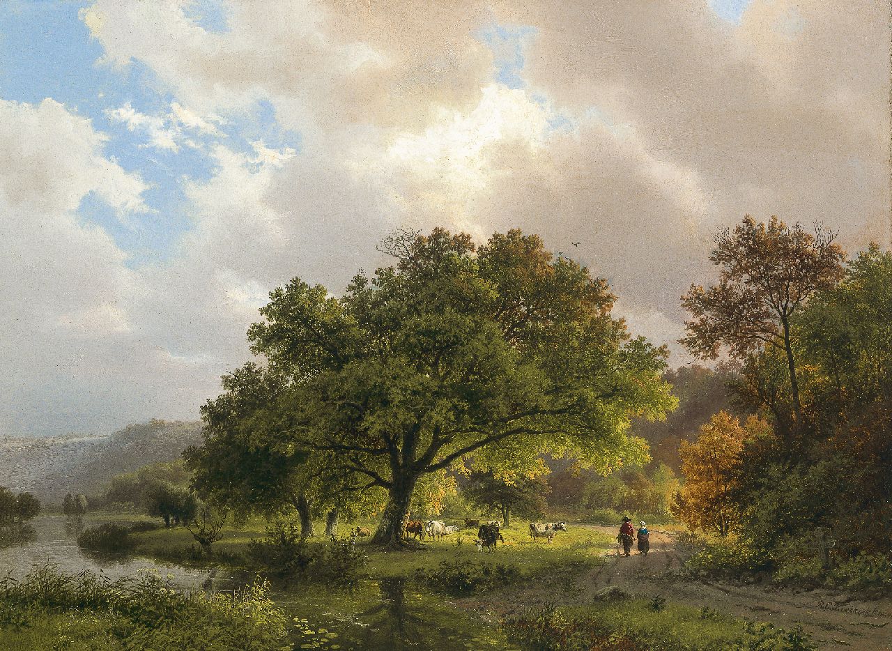 Koekkoek B.C.  | Barend Cornelis Koekkoek, Alte Eiche entlang 'Het Meertje' bei Beek bei Nijwegen, Öl auf Leinwand 39,0 x 53,0 cm, Unterzeichnet r.u. und datiert 1840