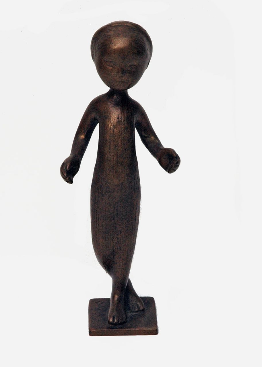 Onbekend Duitse School, 20e eeuw  | Onbekend, Child, dancing, Bronze 18,2 x 5,0 cm