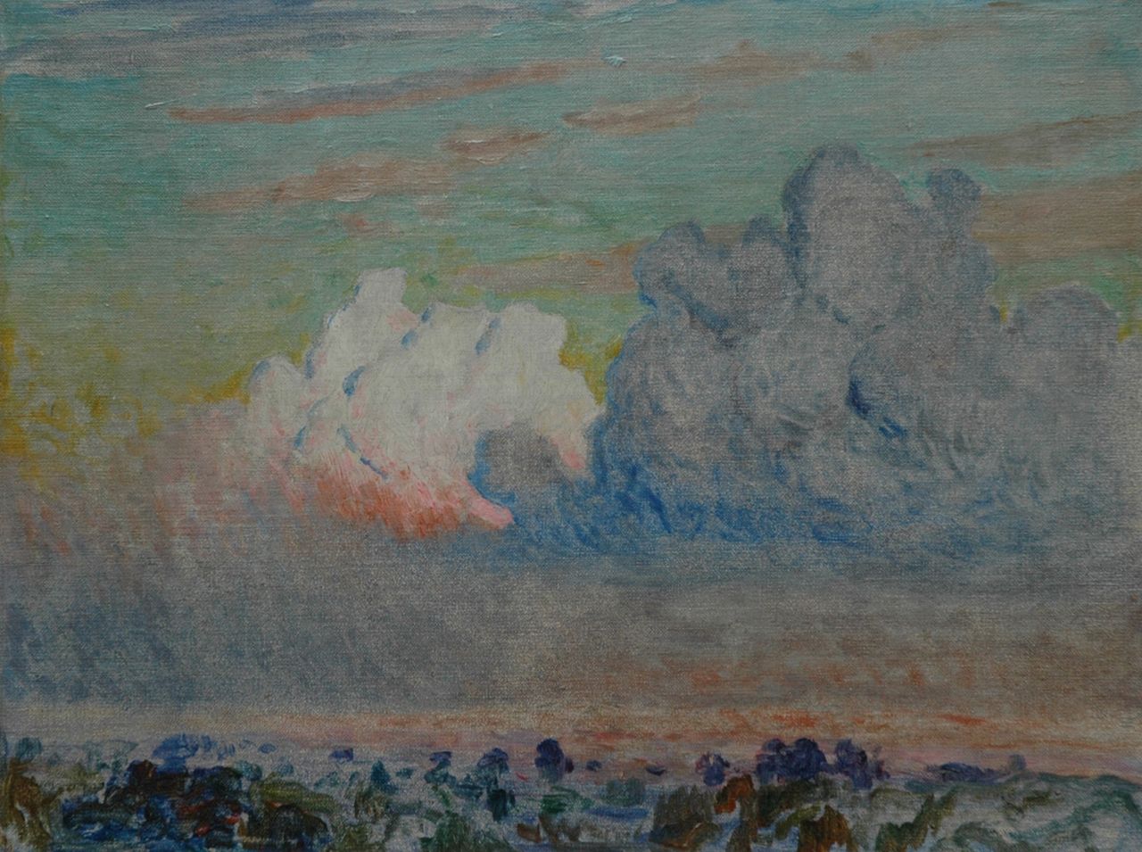 Claus E.  | Emile Claus, 'Torenwolken', Öl auf Leinwand Malereifaser 26,5 x 35,5 cm, Executed ca. 1910-1920