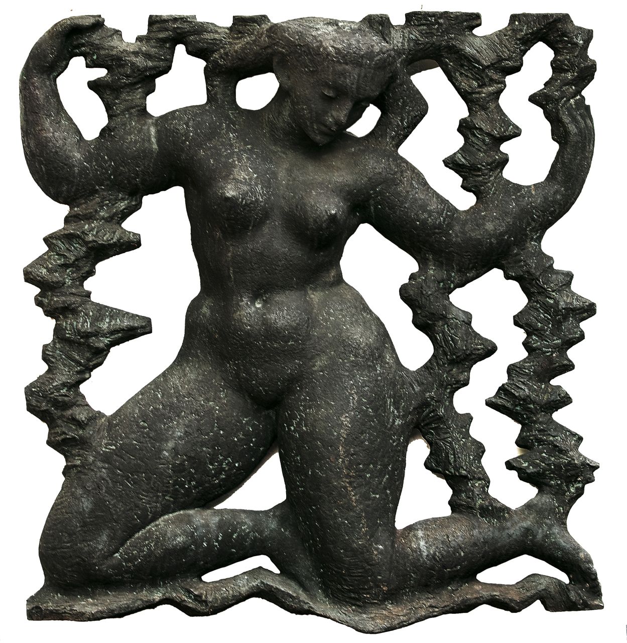 Starreveld P.  | Pieter Starreveld, Wasser (Relief aus der Serie 'Der Mensch und die vier Elemente'), Bronze 115,0 x 113,0 cm, Unterzeichnet Mit Monogramm u.l. und zu datieren 1964