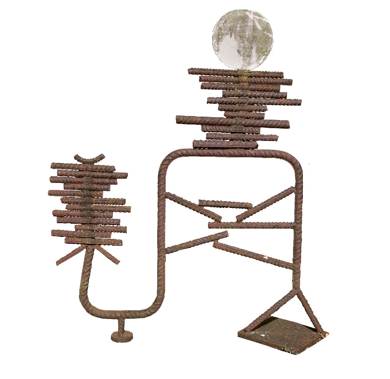 Niermeijer Th.  | Theo Niermeijer | Skulpturen und Objekte zum Verkauf angeboten | Komposition, Oxidiertes Stahl 131,5 x 110,0 cm