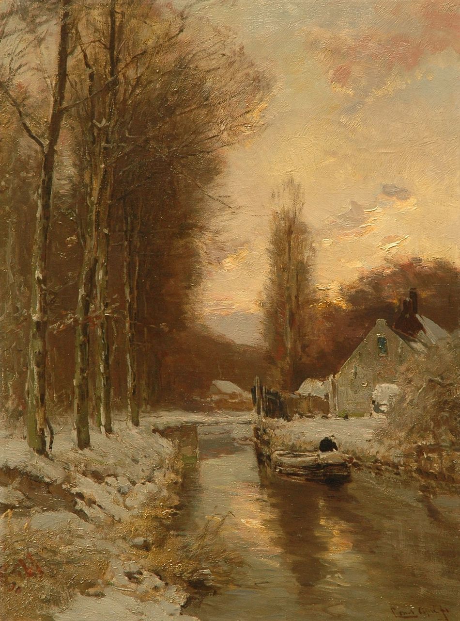 Apol L.F.H.  | Lodewijk Franciscus Hendrik 'Louis' Apol, View of a forest in winter, Öl auf Leinwand 60,5 x 45,1 cm, signed l.r.