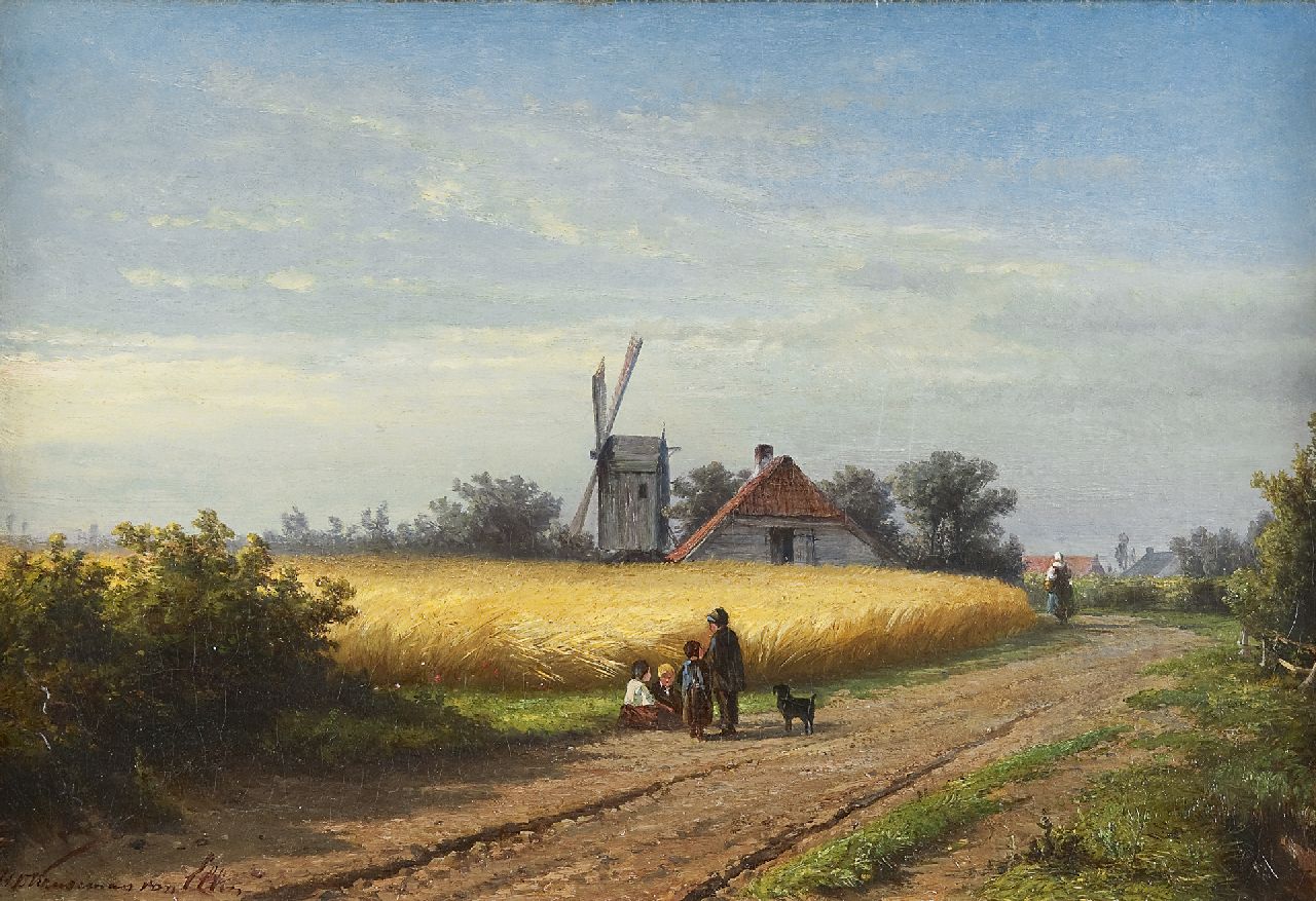 Kruseman van Elten H.D.  | Hendrik Dirk Kruseman van Elten, A summer landscape, Öl auf Leinwand 36,6 x 54,5 cm, signed l.l.