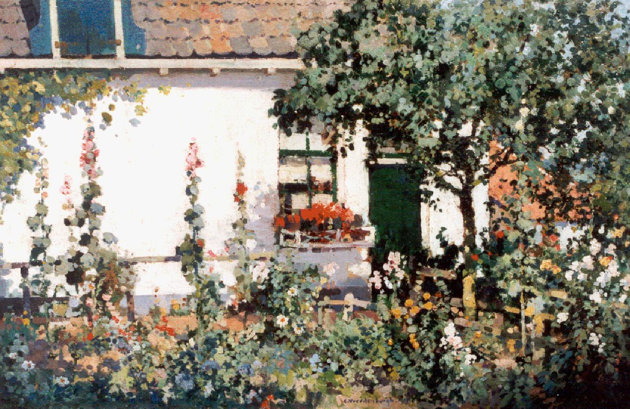 Vreedenburgh C.  | Cornelis Vreedenburgh, The painter's garden, Öl auf Leinwand 58,0 x 90,5 cm, signed c.r. und dated 1913