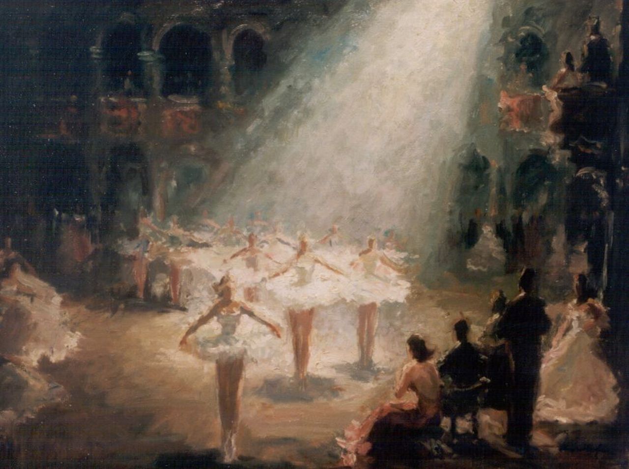 Mayrhofer M.  | Max Mayrhofer, Ballet dancers, Öl auf Leinwand 60,2 x 80,2 cm, signed l.r.