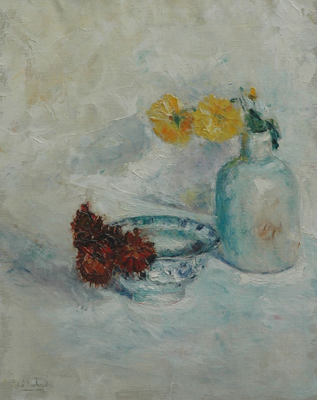 Isidore Verheyden | A still life with flowers, Öl auf Leinwand, 50,2 x 40,6 cm, signed l.l.
