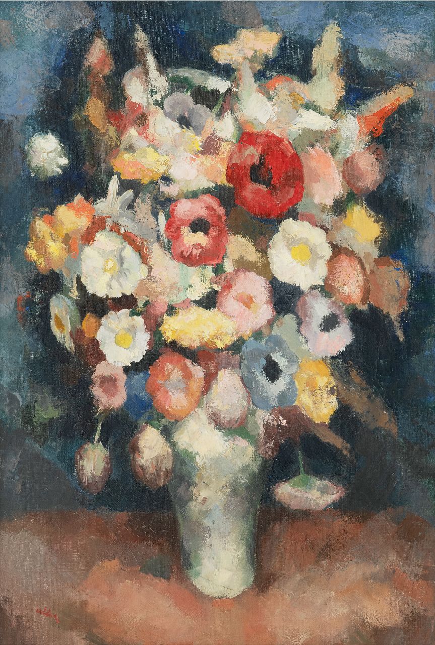 Kelder A.B.  | Antonius Bernardus 'Toon' Kelder | Gemälde zum Verkauf angeboten | Blumen, Öl auf Leinwand 57,2 x 39,4 cm, Unterzeichnet l.u.