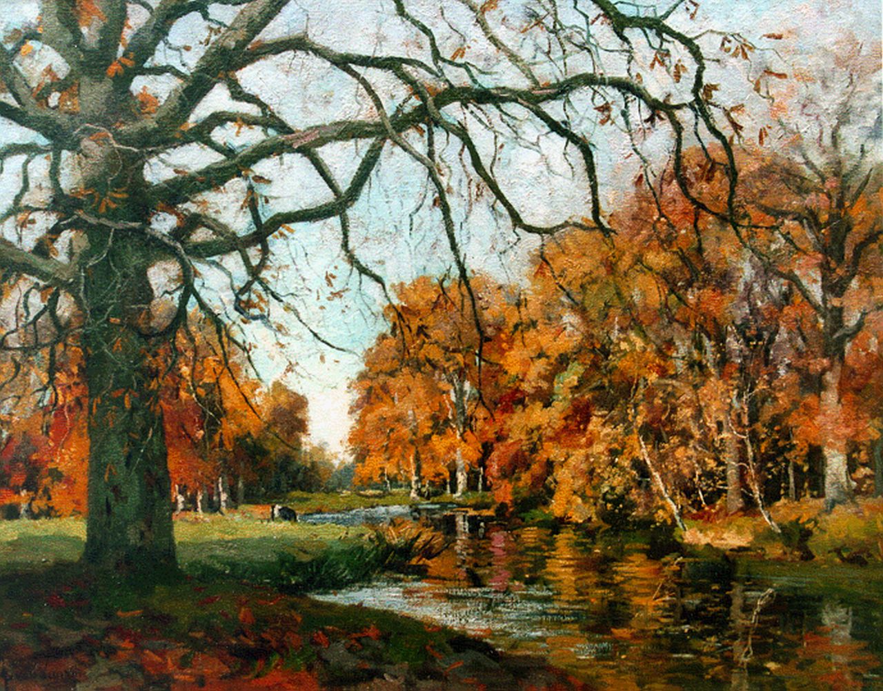 Vuuren J. van | Jan van Vuuren, Fall woods, Öl auf Leinwand 55,0 x 71,0 cm, signed l.l.