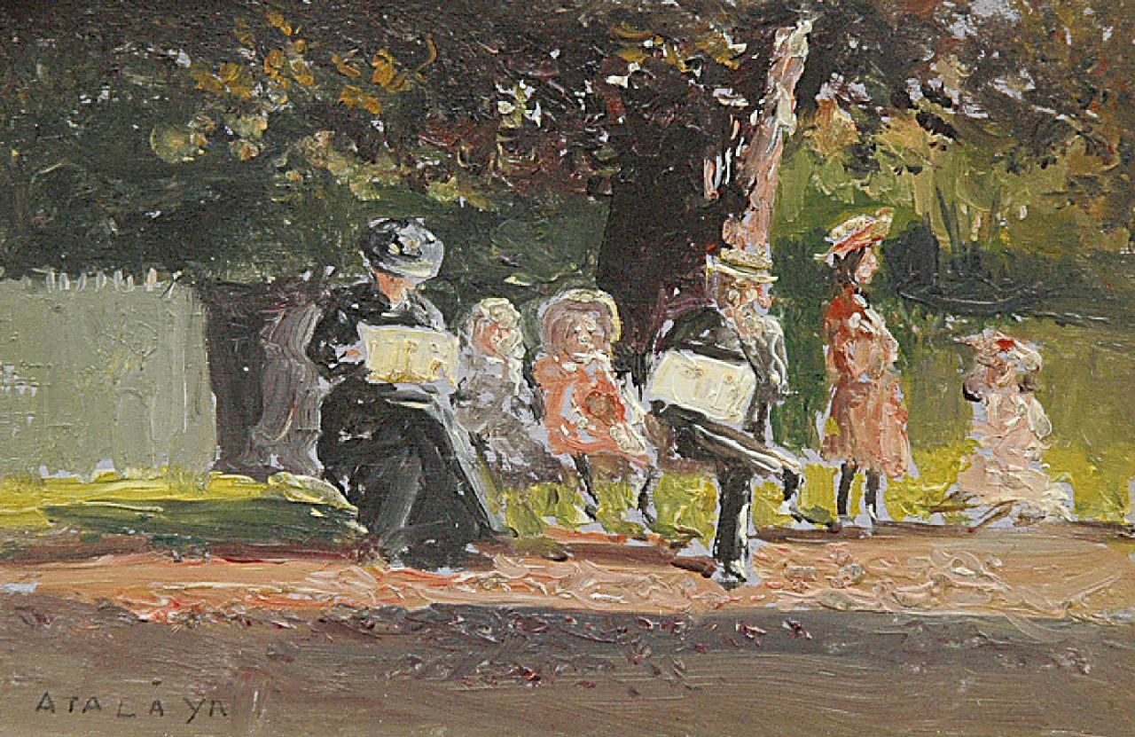 Atalaya González E.  | Enrique Atalaya González, Jardin du Ranelagh, Paris, Öl auf Papier 7,4 x 10,9 cm, signed l.l. und dated 7-10-06 on the reverse on card