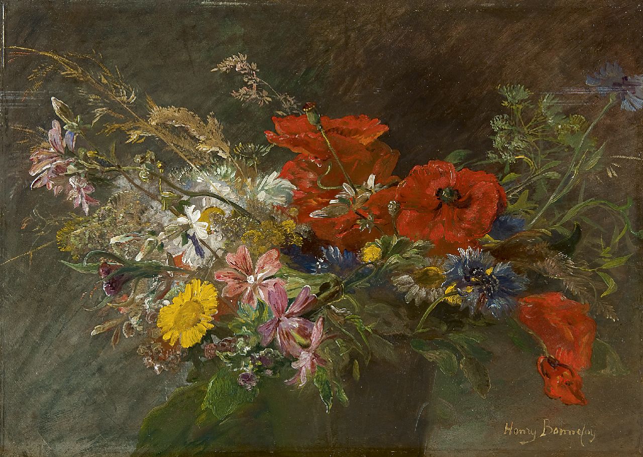 Bonnefoy H.A.  | Henry Arthur Bonnefoy, A flower still life, Öl auf Holz 29,3 x 41,1 cm, signed l.r.