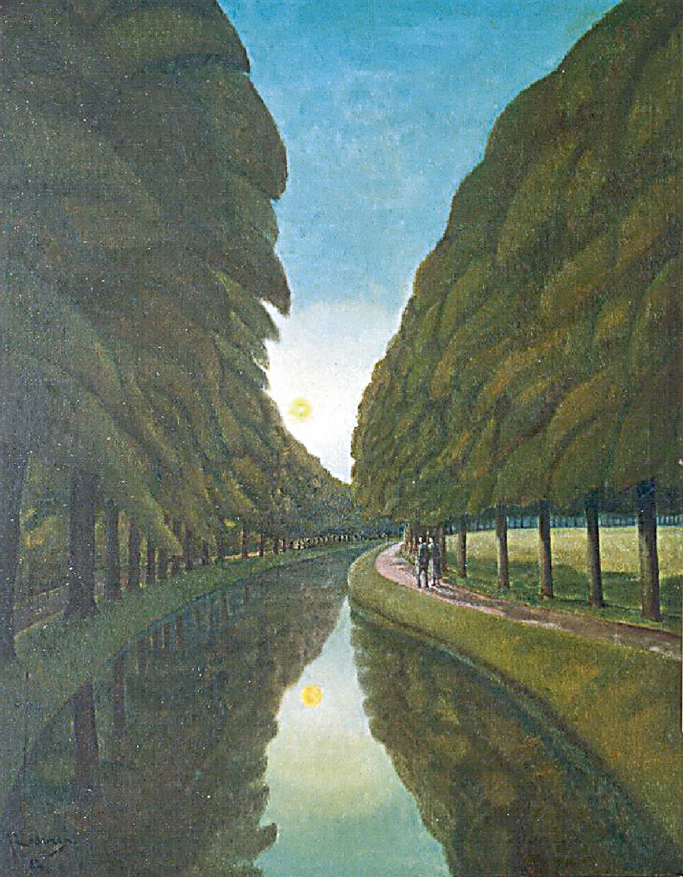 Lodeizen J.  | Johannes 'Jo' Lodeizen, Strollers on a path, Öl auf Leinwand 90,1 x 70,4 cm, signed l.l. und dated '52