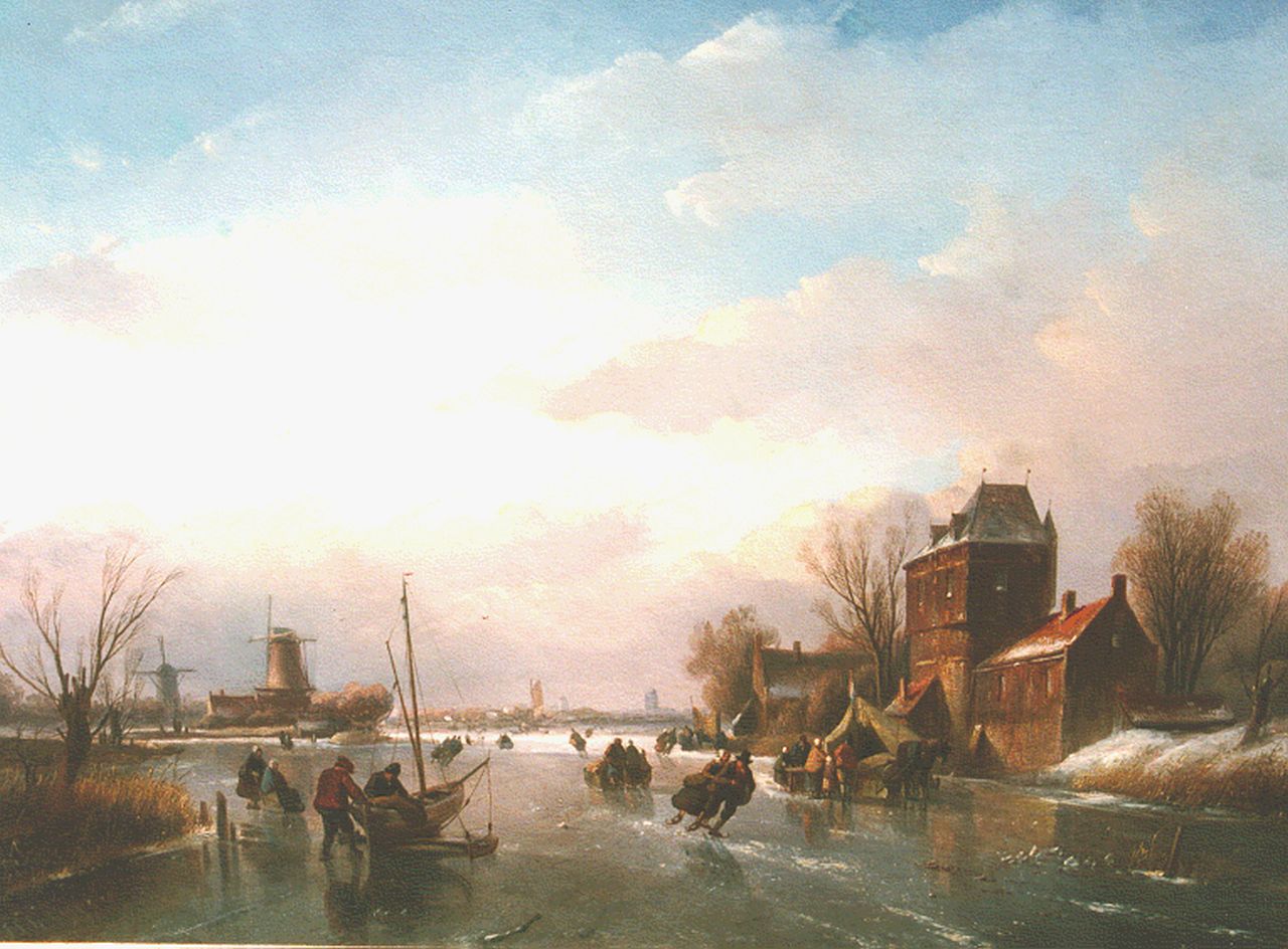 Spohler J.J.  | Jan Jacob Spohler, Winterfun, Öl auf Leinwand 49,4 x 67,0 cm, signed l.l.