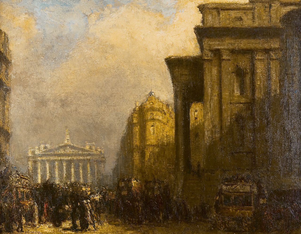 Cossaar J.C.W.  | Jacobus Cornelis Wyand 'Ko' Cossaar, Die Royal Exchange in London, Öl auf Leinwand 71,6 x 92,0 cm, Unterzeichnet l.u.