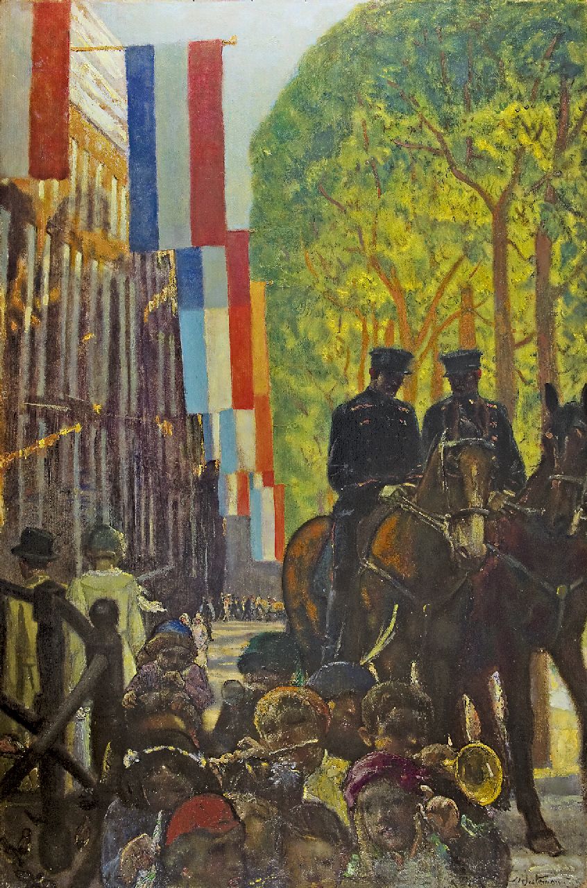 Westermann G.B.J.  | Gerhardus Bernardus Josephus 'Gerard' Westermann, Celebration of the Queen's birthday, Öl auf Holzfaser 188,1 x 127,9 cm, signed l.r. und dated '35