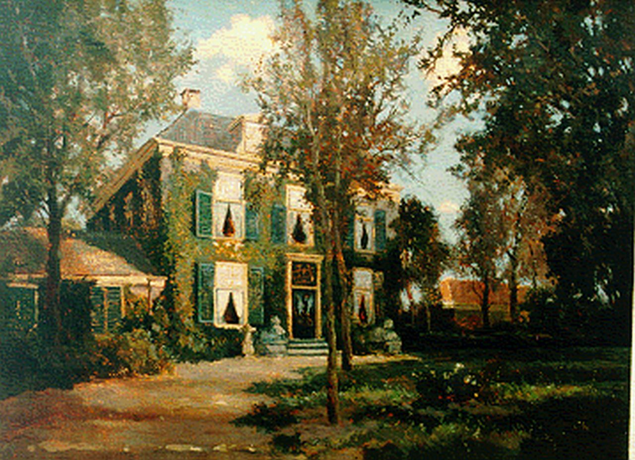 Driesten A.J. van | Arend Jan van Driesten, Country estate, Öl auf Leinwand 30,0 x 40,0 cm, signed l.r.