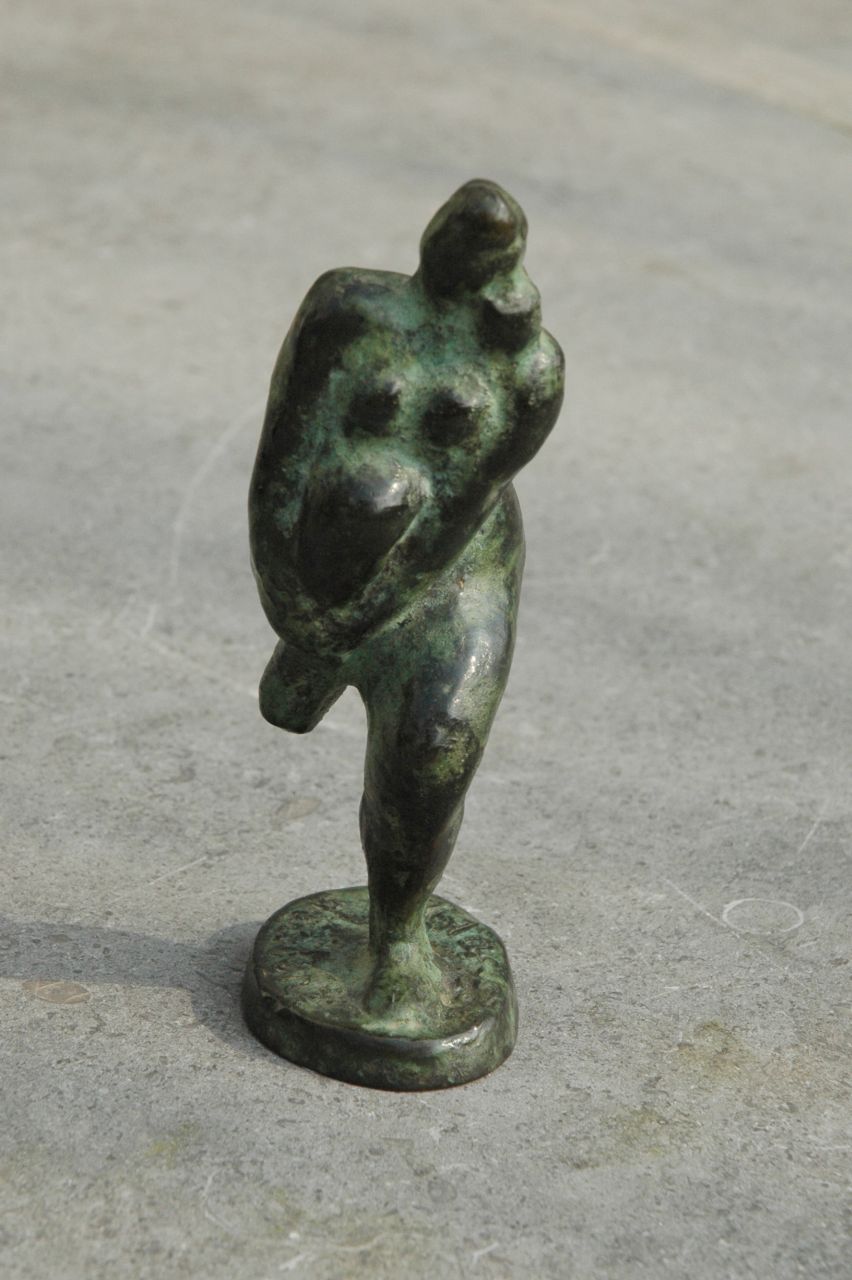 Jonk N.  | Nicolaas 'Nic' Jonk, A dancer with a bent leg, Bronze 12,6 x 4,5 cm, signed on the base und dated 1982
