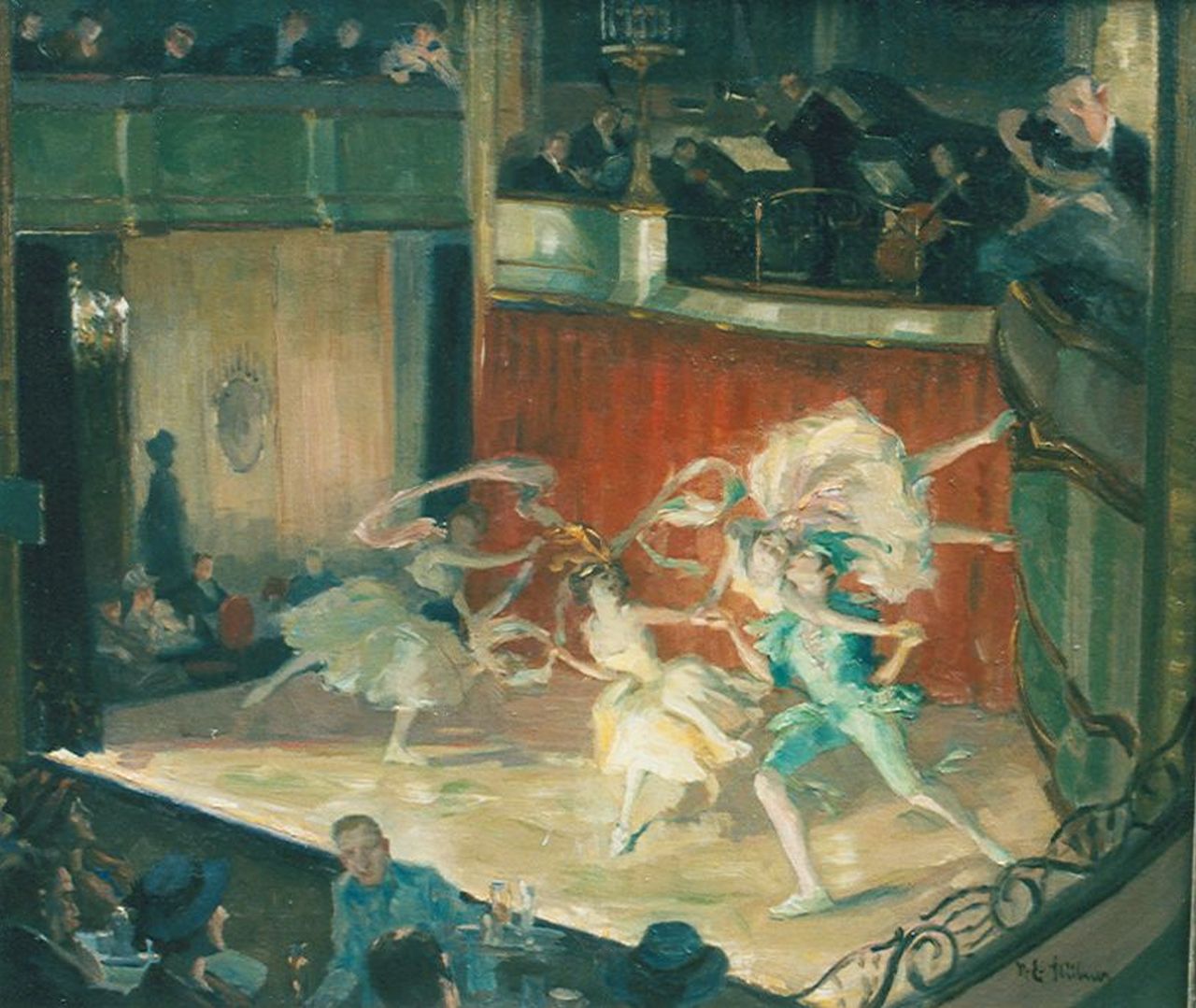Stübner R.E.  | Robert Emil Stübner, The performance, Öl auf Leinwand 61,0 x 71,0 cm, signed l.r.
