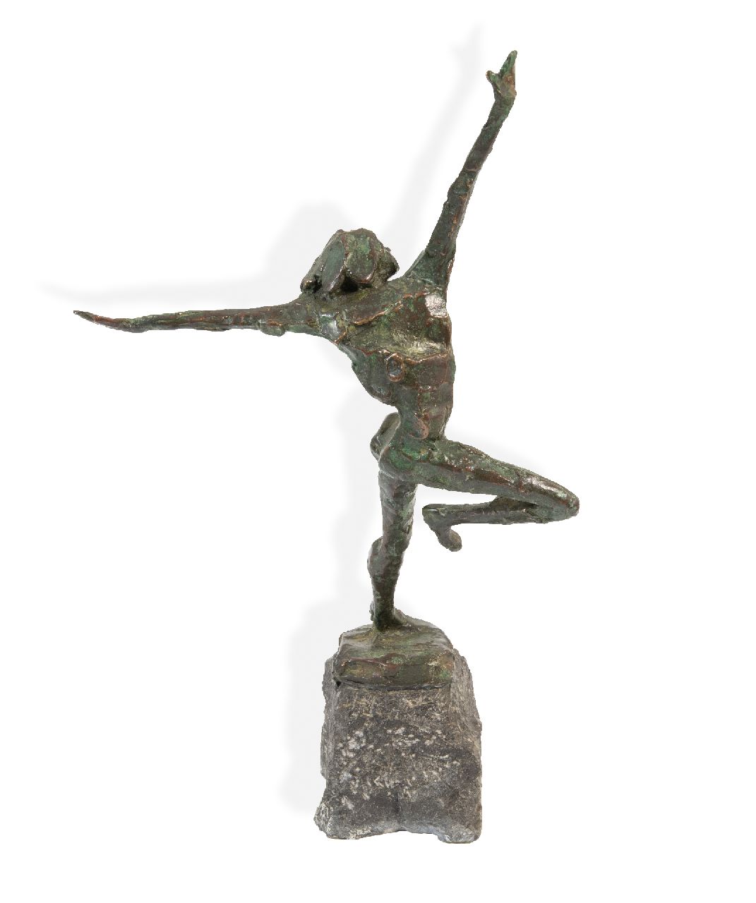 Bakker W.F.  | Willem Frederik 'Jits' Bakker | Skulpturen und Objekte zum Verkauf angeboten | Ein Tänzer, Bronze 44,9 x 26,8 cm, Unterzeichnet auf der Basis