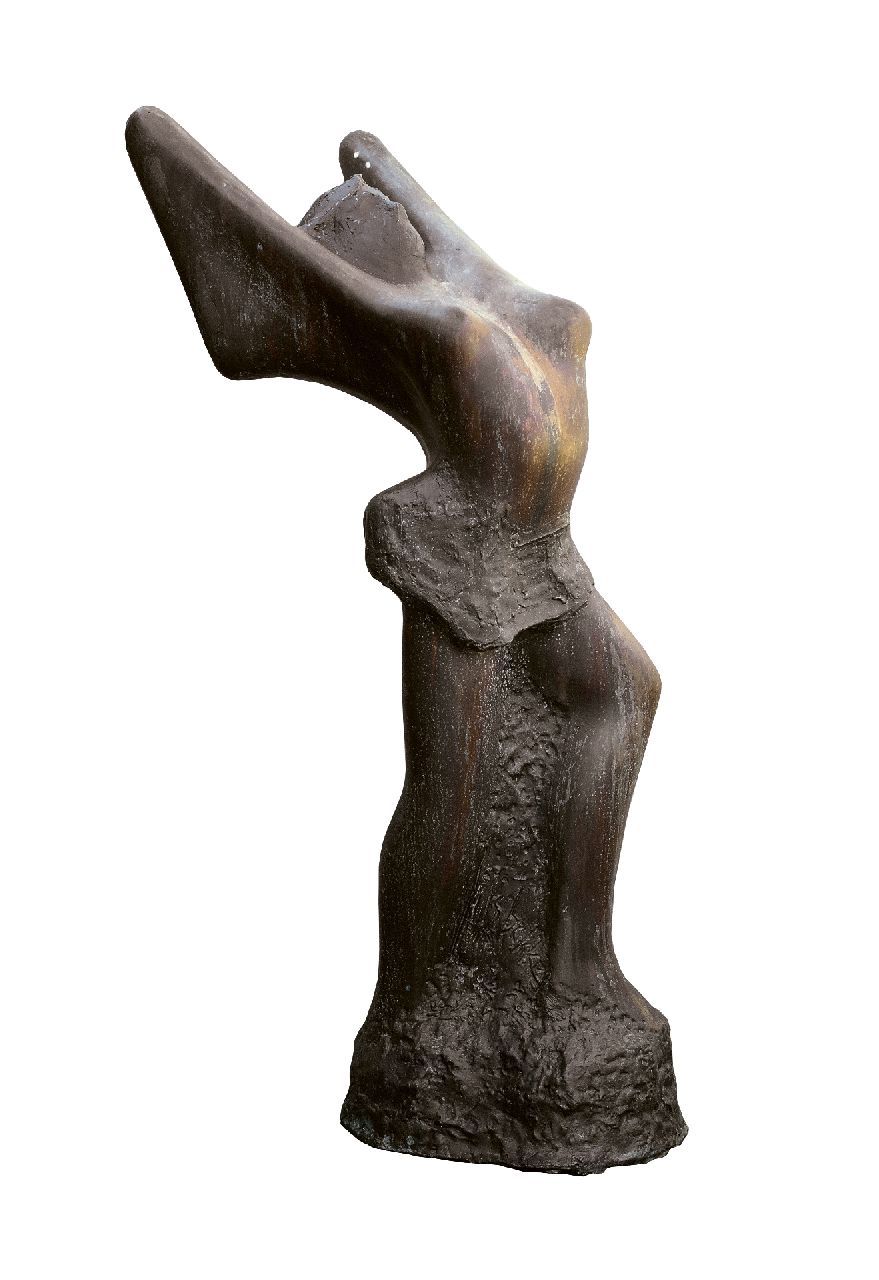Bakker W.F.  | Willem Frederik 'Jits' Bakker | Skulpturen und Objekte zum Verkauf angeboten | Paradiesgarten, Bronze 96,0 x 32,5 cm, Unterzeichnet zwischen den Füssen