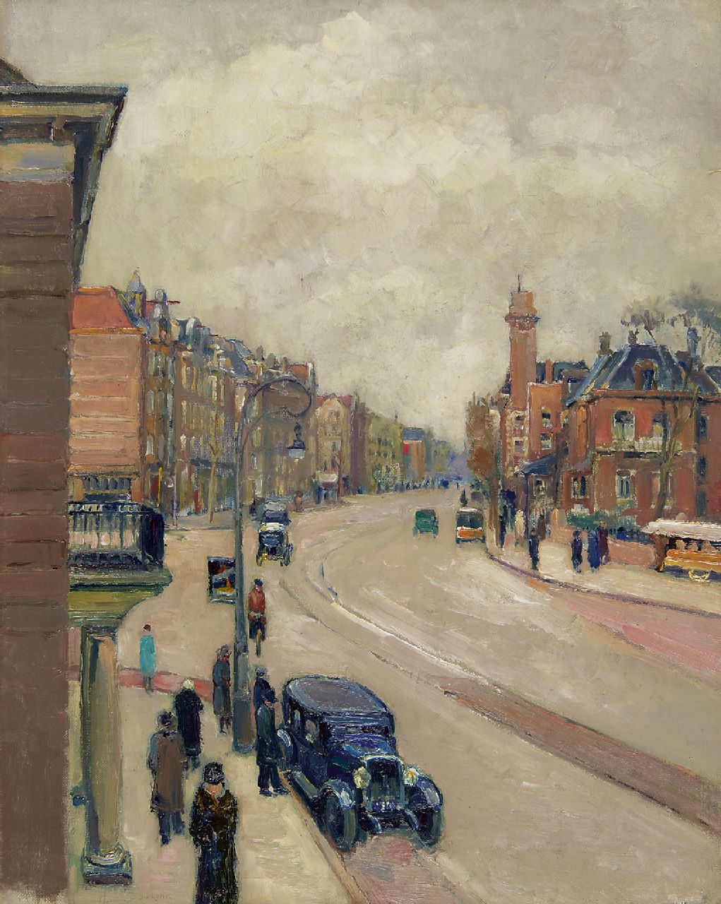 Doornik H. van | Heertje van Doornik, Die Linnaeusstraat zu Amsterdam, ab dem Middenweg, Öl auf Leinwand 60,3 x 48,0 cm, Unterzeichnet l.u.