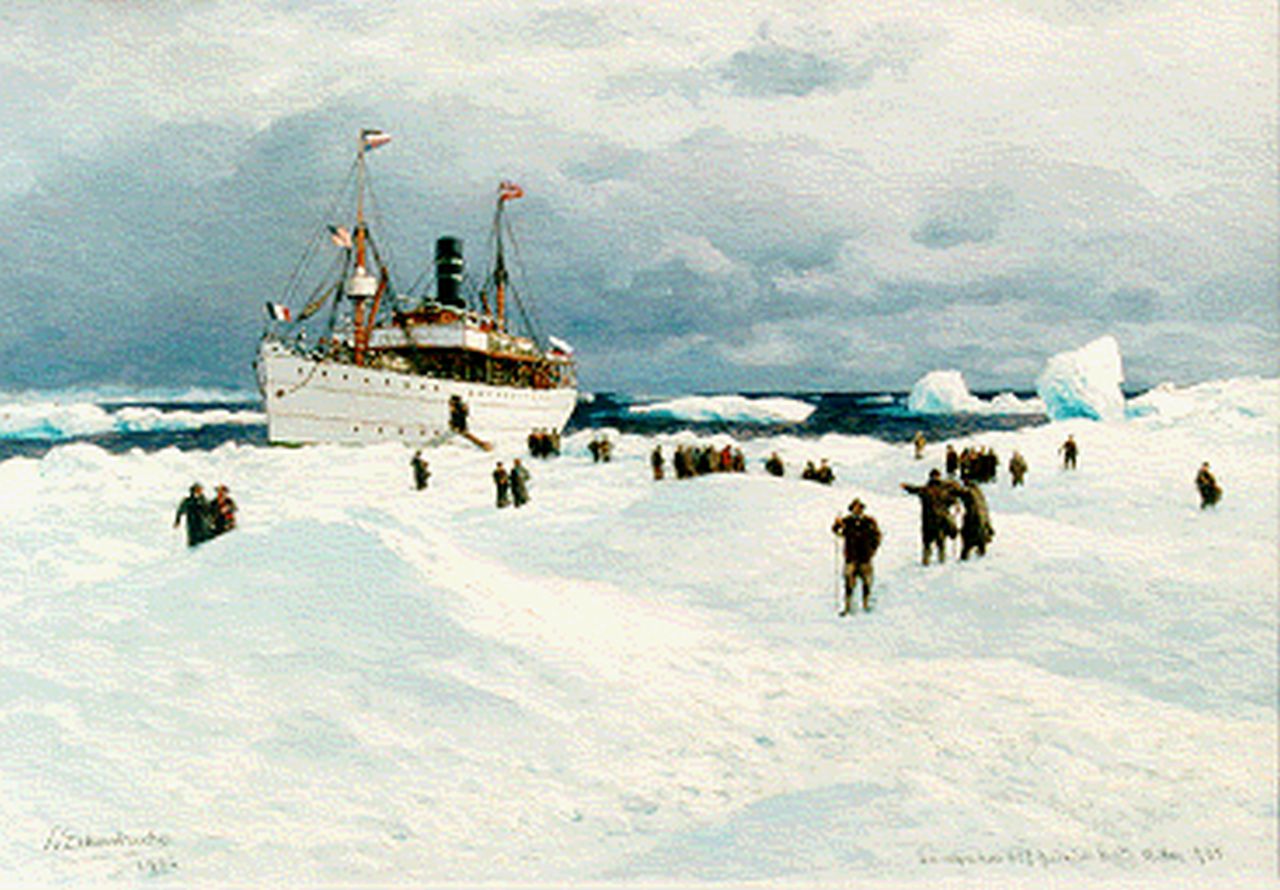 Karl Paul Themistocles von Eckenbrecher | The 'Oihonna', Spitsbergen, Öl auf Leinwand, 39,0 x 55,2 cm, signed l.l. und dated 1905