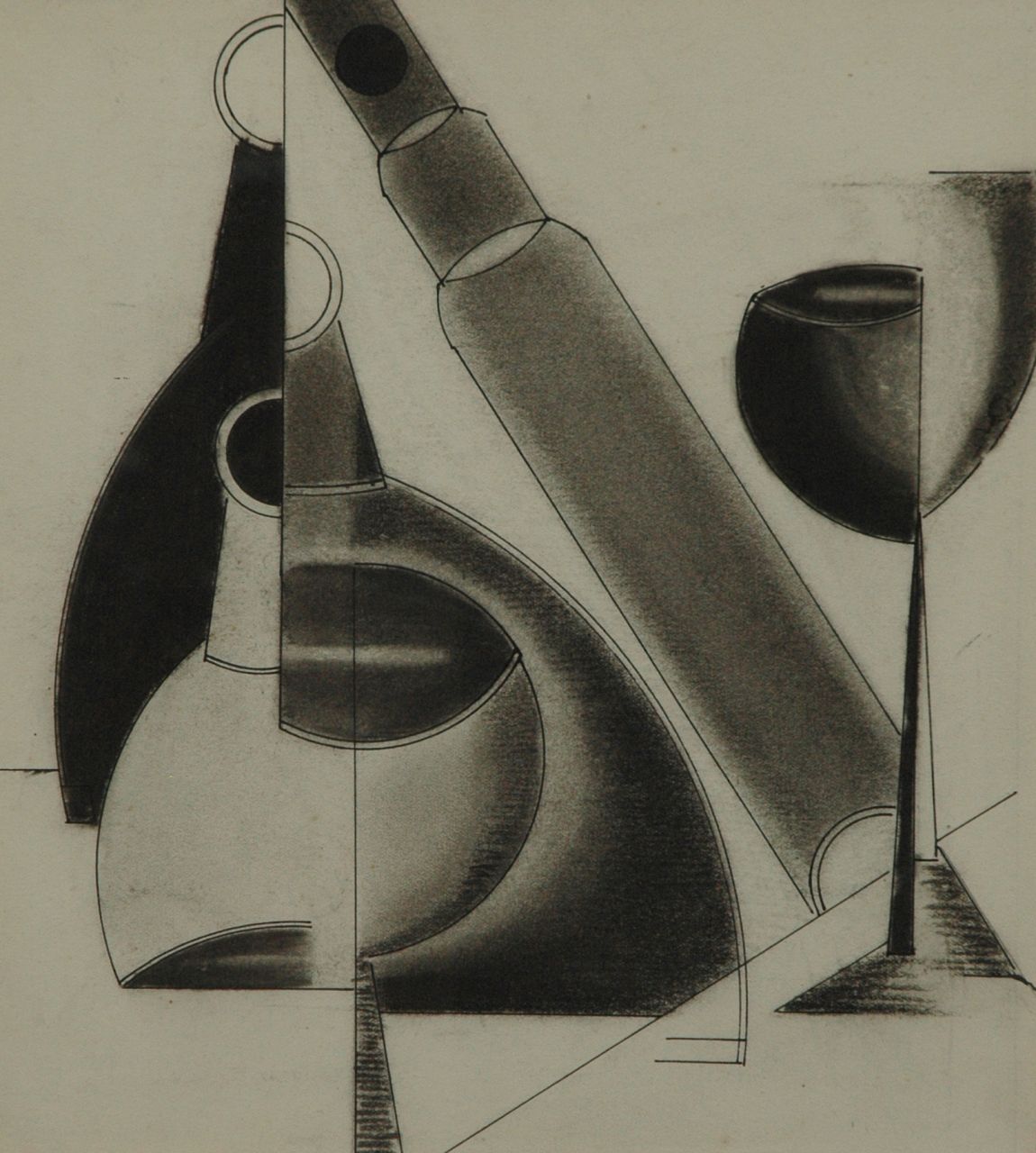 Rinsema T.  | Thijs Rinsema, Composition (no. 118), Feder, Tinte und Kreide auf Papier 26,5 x 23,3 cm, executed ca. 1920